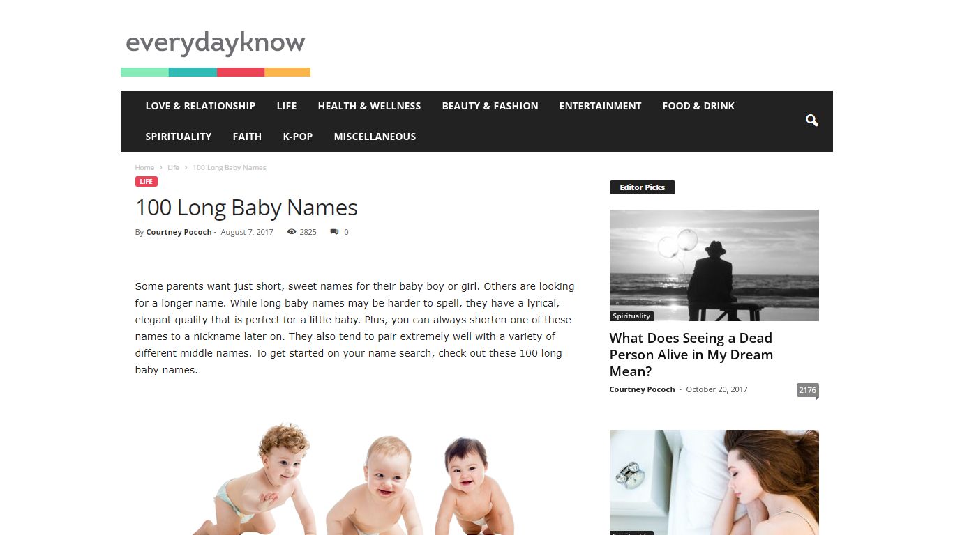 100 Long Baby Names - EverydayKnow.com